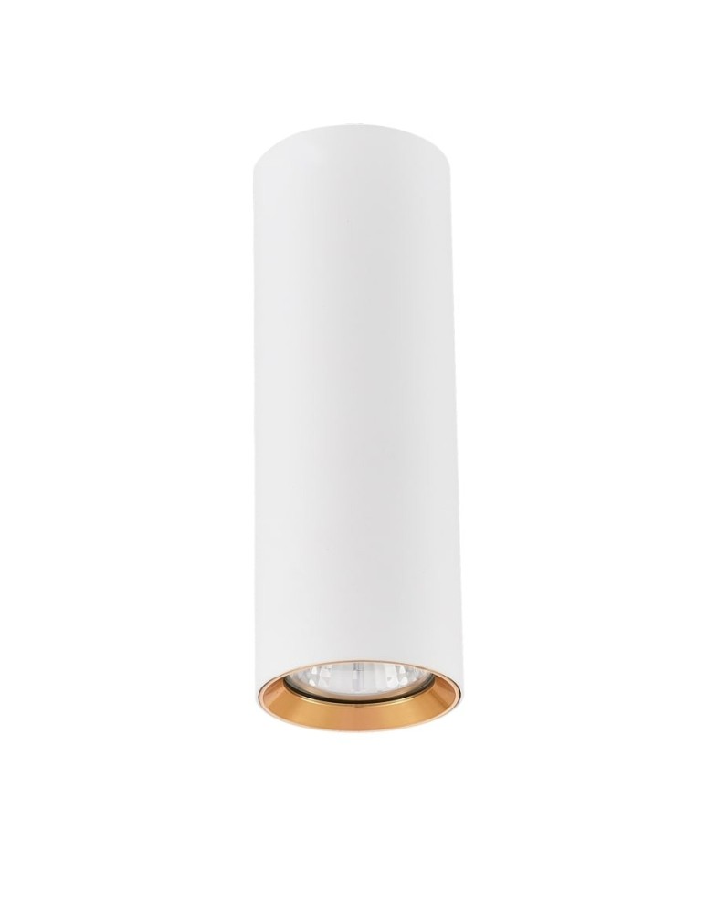 Light Prestige Manacor oczko białe  ze złotym ringiem 17 cm GU10 biały LP-232/1D - 170 WH/GD