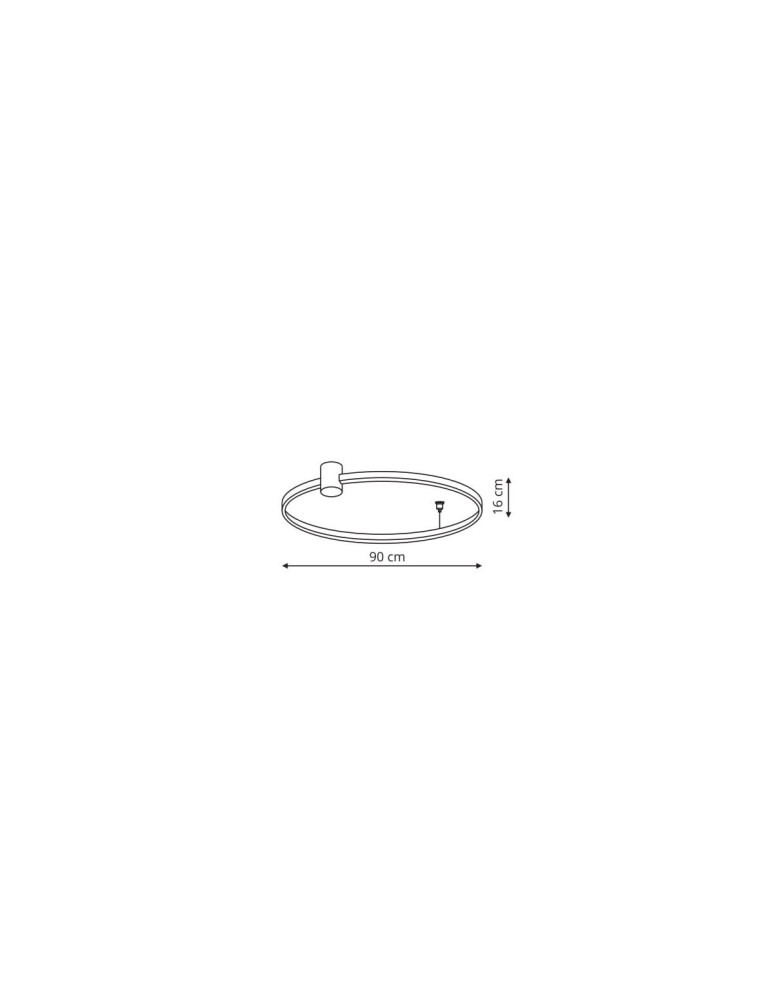 Light Prestige Ring plafon L czarny 3000K LP-909/1C L BK 1 xLED czarny Light Prestige Ring plafon L czarny 3000K LP-909/1C L BK 1 xLED czarny