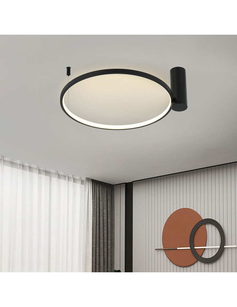 Light Prestige Ring plafon S czarny 3000K LP-909/1C S BK 1xLED czarny Light Prestige Ring plafon S czarny 3000K LP-909/1C S BK 1xLED czarny