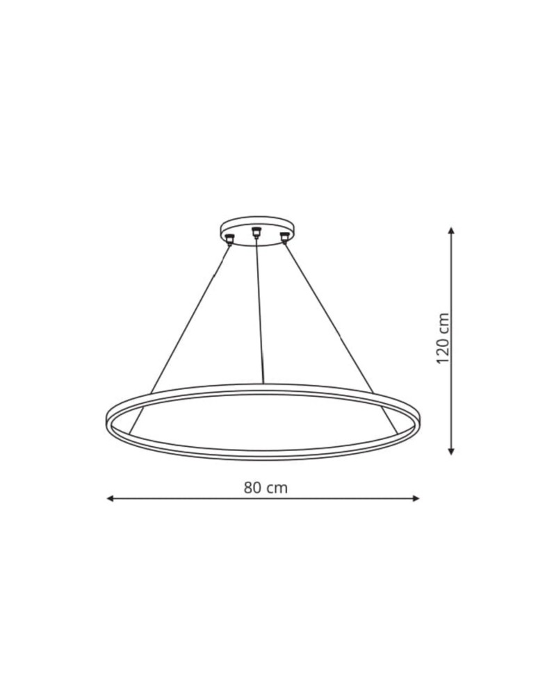 Light Prestige Ring lampa wisząca duża czarna 3000K LP-909/1P L BK 1xLED czarny Light Prestige Ring lampa wisząca duża czarna 3000K LP-909/1P L BK 1xLED czarny