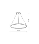 Light Prestige Ring lampa wisząca średnia czarna 4000K LP-909/1P 4M BK 1xLED czarny Light Prestige Ring lampa wisząca średnia czarna 4000K LP-909/1P 4M BK 1xLED czarny
