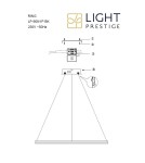 Light Prestige Ring lampa wisząca średnia czarna 4000K LP-909/1P 4M BK 1xLED czarny Light Prestige Ring lampa wisząca średnia czarna 4000K LP-909/1P 4M BK 1xLED czarny