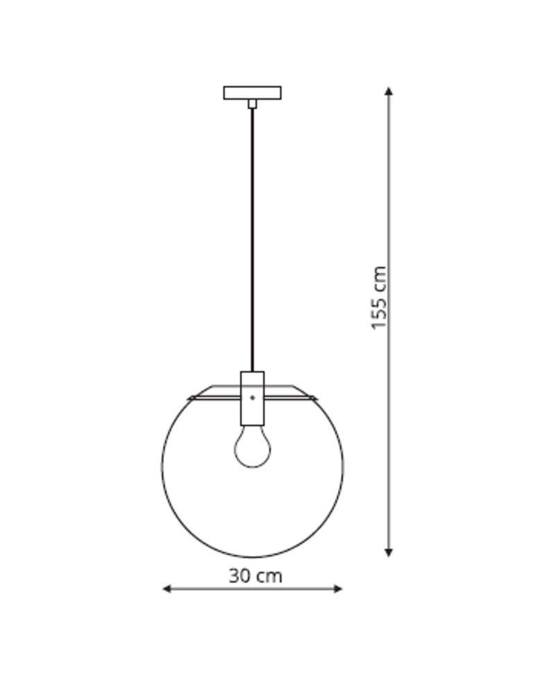 Light Prestige Puerto wisząca duża czarna E27 czarny LP-004/1P L BK