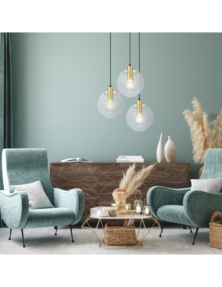 Lampy wiszące - Light Prestige Puerto wisząca duża złota E27 złoty LP-004/1P L GD - product kolory-swiatla.pl 2