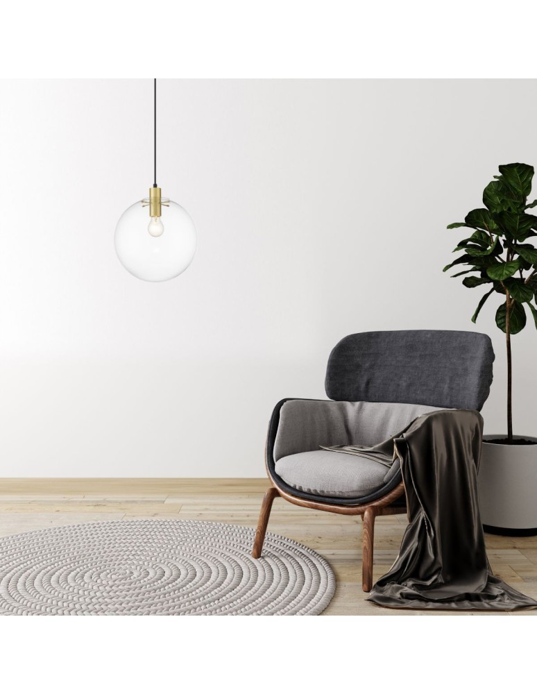 Lampy wiszące - Light Prestige Puerto wisząca duża złota E27 złoty LP-004/1P L GD - product kolory-swiatla.pl 3