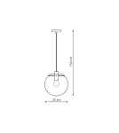 Lampy wiszące - Light Prestige Puerto wisząca średnia czarna E27 czarny LP-004/1P M BK - product 3