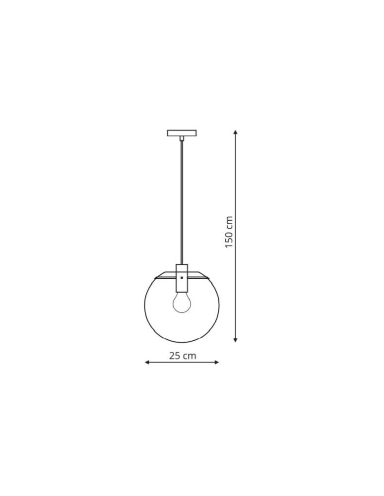 Light Prestige Puerto wisząca średnia czarna E27 czarny LP-004/1P M BK