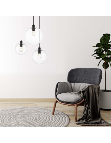 Light Prestige Puerto wisząca mała czarna E27 czarny LP-004/1P S BK - produkt 2