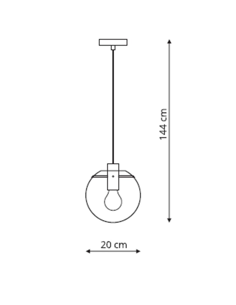 Light Prestige Puerto wisząca mała czarna E27 czarny LP-004/1P S BK Light Prestige Puerto wisząca mała czarna E27 czarny LP-004/1P S BK