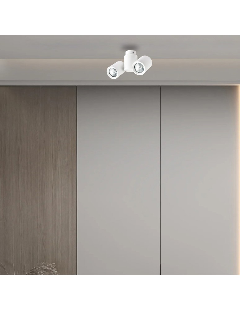 Lampy sufitowe reflektory - Light Prestige Boston 2 biały GU10 biały LP-741/2W WH - product kolory-swiatla.pl 3