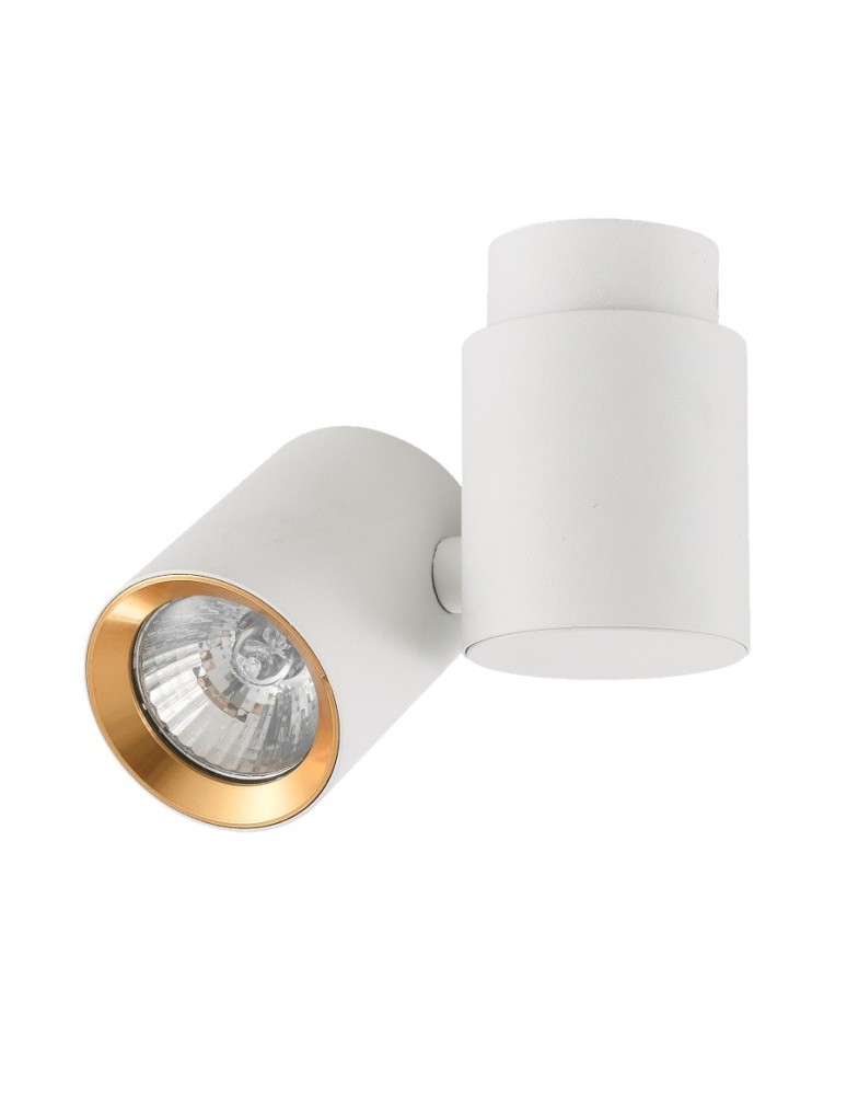 Light Prestige Boston 1 biały ze złotym ringiem GU10 biały LP-741/1W WH/GD Light Prestige Boston 1 biały ze złotym ringiem GU10 biały LP-741/1W WH/GD