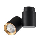 Light Prestige Boston 1 czarny ze złotym ringiem GU10 czarny LP-741/1W BK/GD Light Prestige Boston 1 czarny ze złotym ringiem GU10 czarny LP-741/1W BK/GD
