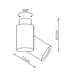 Light Prestige Boston 1 czarny ze złotym ringiem GU10 czarny LP-741/1W BK/GD Light Prestige Boston 1 czarny ze złotym ringiem GU10 czarny LP-741/1W BK/GD