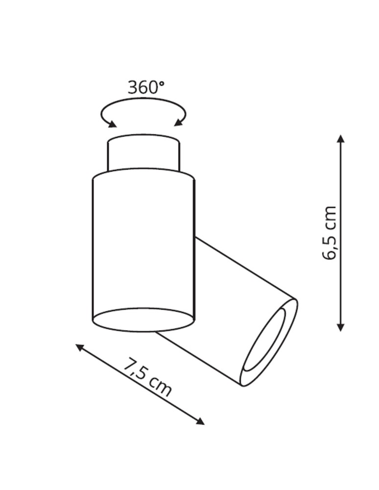 Light Prestige Boston 1 czarny ze złotym ringiem GU10 czarny LP-741/1W BK/GD Light Prestige Boston 1 czarny ze złotym ringiem GU10 czarny LP-741/1W BK/GD