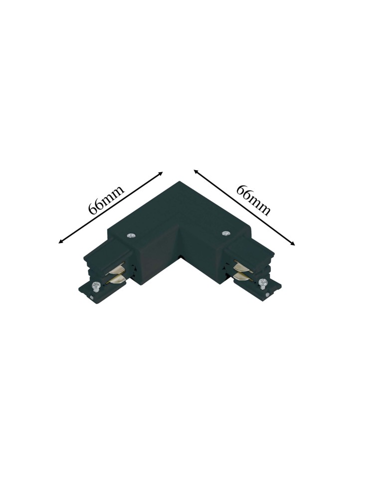 Light Prestige Łącznik L 3F prawy czarny  LP-552/3F R BK