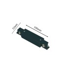 Akcesoria do szynoprzewodów 3 fazowych - Light Prestige Zasilanie centralne 3F czarne  LP-551/3F BK - product 3