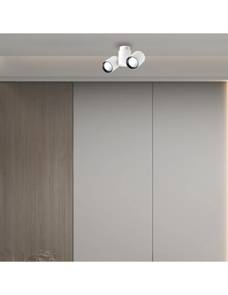 Lampy sufitowe reflektory - Light Prestige Boston 2 biały z czarnym ringiem GU10 biały LP-741/2W WH/BK - product kolory-swiatla.pl 3