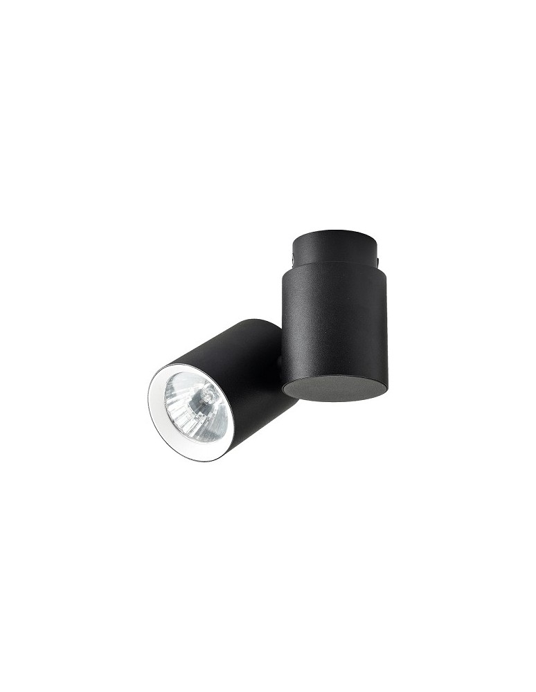 Light Prestige Boston 1 czarny z białym ringiem GU10 czarny LP-741/1W BK/WH
