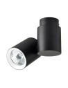 Light Prestige Boston 1 czarny z białym ringiem GU10 czarny LP-741/1W BK/WH