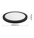 Light Prestige York plafon 2 w 1 4000K czarny LED czarny LP-330/1C 4BK Light Prestige York plafon 2 w 1 4000K czarny LED czarny LP-330/1C 4BK