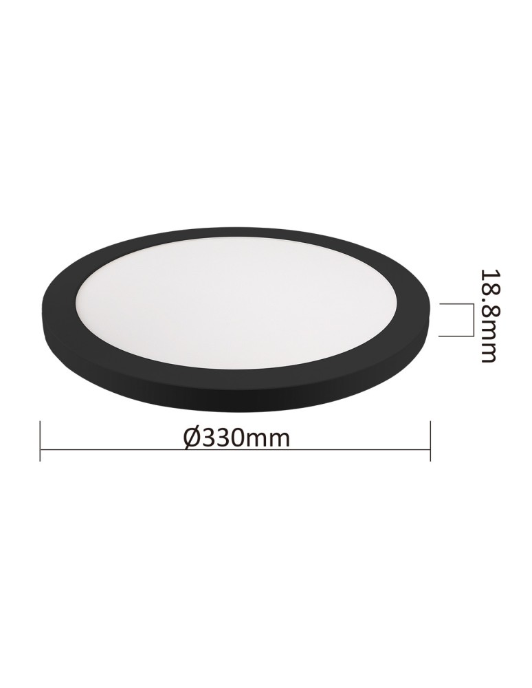 Light Prestige York plafon 2 w 1 4000K czarny LED czarny LP-330/1C 4BK Light Prestige York plafon 2 w 1 4000K czarny LED czarny LP-330/1C 4BK