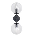 Kinkiety - Light Prestige Dorado kinkiet 2 czarny Transp. 2xE14 czarny / transparentny - product 1