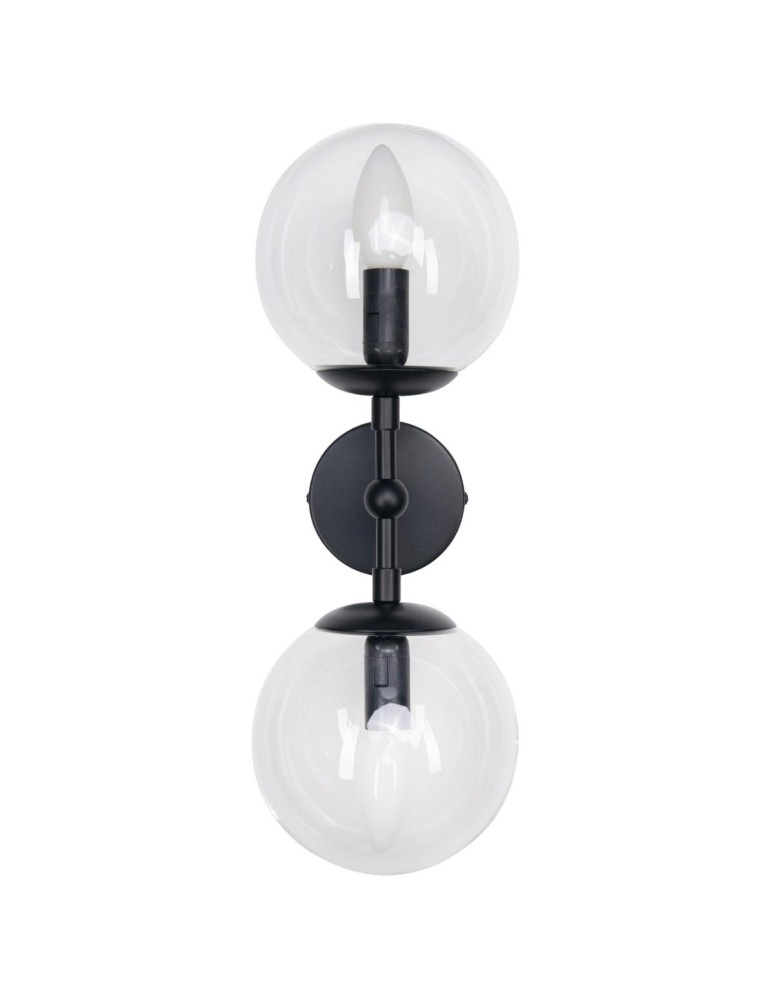 Light Prestige Dorado kinkiet 2 czarny Transp. 2xE14 czarny / transparentny