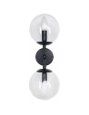 Light Prestige Dorado kinkiet 2 czarny Transp. 2xE14 czarny / transparentny