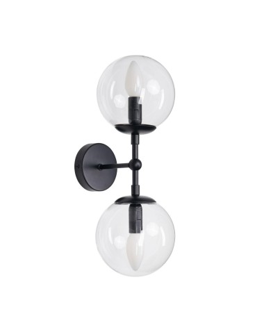 Light Prestige Dorado kinkiet 2 czarny Transp. 2xE14 czarny / transparentny - product 2