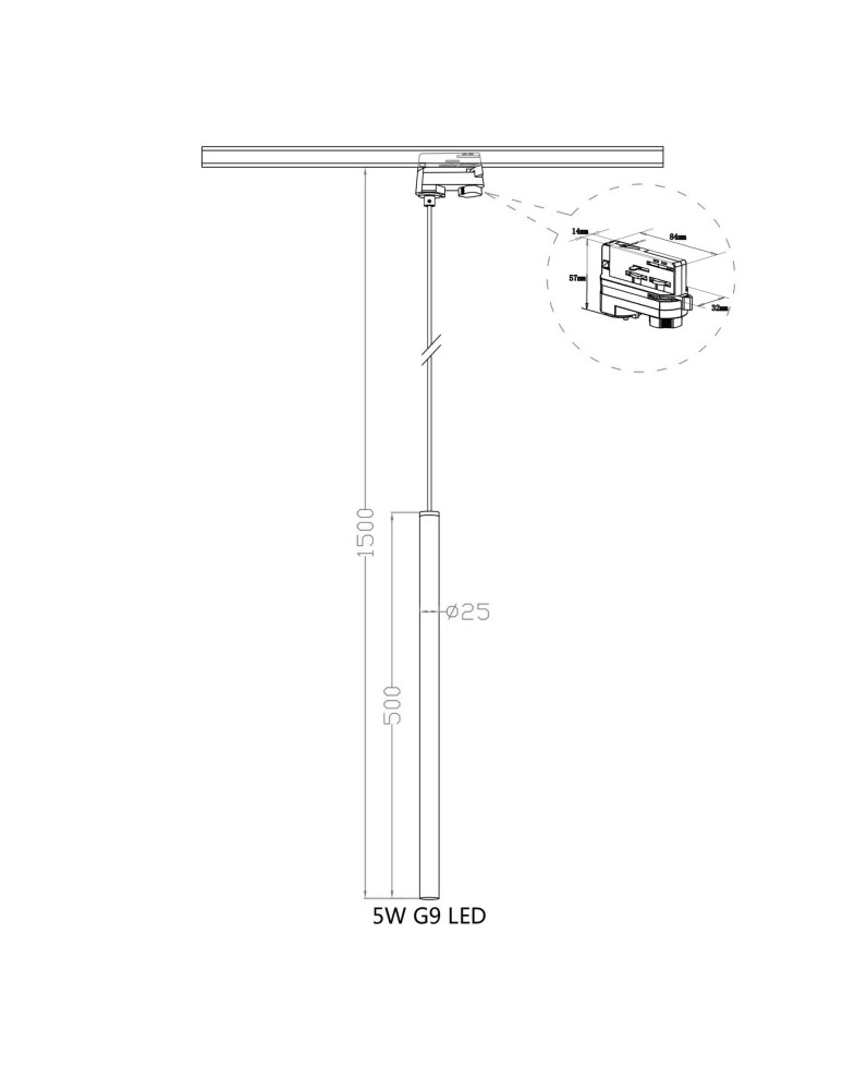 Light Prestige Lungo 1 czarna wisząca do szynoprzewodu 3F  LP-894/1P BK 3F 1xG9 Czarny Light Prestige Lungo 1 czarna wisząca do szynoprzewodu 3F  LP-894/1P BK 3F 1xG9 Czarny