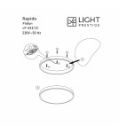 Plafony LED - Light Prestige Rapido plafon duży czarny LED czarny LP-433/1C L BK - product 4