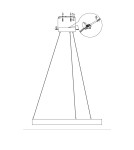 Light Prestige Midway lampa wisząca mała złota Triangle LP-033/1P S GD Triangle 1xLED Złoty Light Prestige Midway lampa wisząca mała złota Triangle LP-033/1P S GD Triangle 1xLED Złoty