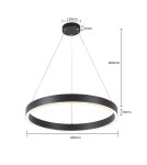 Light Prestige Midway lampa wisząca mała czarna Triangle LP-033/1P S BK Triangle 1xLED Czarny Light Prestige Midway lampa wisząca mała czarna Triangle LP-033/1P S BK Triangle 1xLED Czarny
