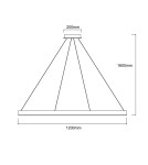Light Prestige Midway Lampa wisząca LED 1x65W złoty błyszczący LP-033/1P XL GD Shiny Light Prestige Midway Lampa wisząca LED 1x65W złoty błyszczący LP-033/1P XL GD Shiny