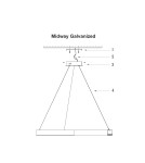 Light Prestige Midway Lampa wisząca LED 1x65W złoty błyszczący LP-033/1P XL GD Shiny Light Prestige Midway Lampa wisząca LED 1x65W złoty błyszczący LP-033/1P XL GD Shiny