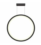 Lampy wiszące okręgi - Light Prestige Mirror lampa wisząca duża czarna IP44 LP-999/1P L BK 1xLED czarny - product 2