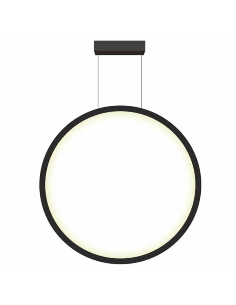 Light Prestige Mirror lampa wisząca duża czarna IP44 LP-999/1P L BK 1xLED czarny