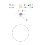 Light Prestige Mirror wisząca duża złota 1xLED IP44 złoty LP-999/1P L GD Light Prestige Mirror wisząca duża złota 1xLED IP44 złoty LP-999/1P L GD