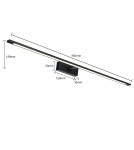 Light Prestige Isla kinkiet czarny XXL z IP44 LED czarny GS-LWB-32W BK Light Prestige Isla kinkiet czarny XXL z IP44 LED czarny GS-LWB-32W BK