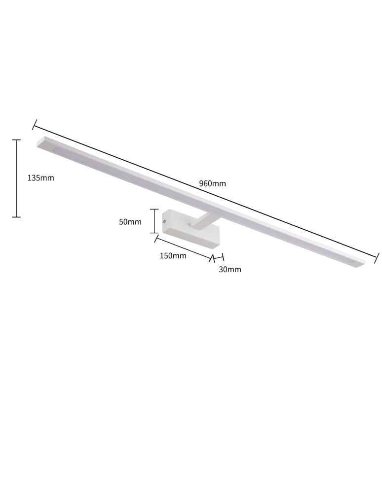 Light Prestige Kinkiet Isla XXL 4000K 1xLED biały IP44 GS-LWB-32W WH Light Prestige Kinkiet Isla XXL 4000K 1xLED biały IP44 GS-LWB-32W WH