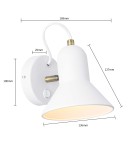 Light Prestige Astama kinkiet biały E27 biały LP-1122/1W WH Light Prestige Astama kinkiet biały E27 biały LP-1122/1W WH