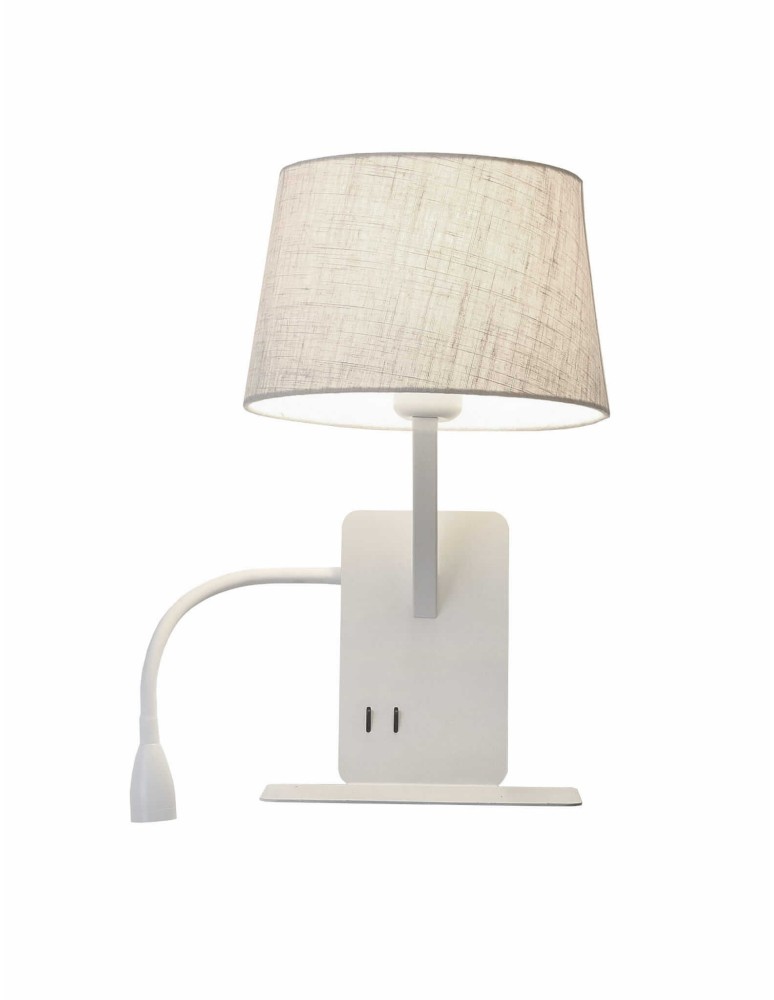 Light Prestige Dakota kinkiet z półką biały - lewy E27 biały LP-2121/1W L WH