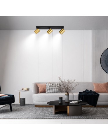 Light Prestige Snow 3 spot złoty LP-731/3W GD 3xGU10 czarny/złoty - produkt 2