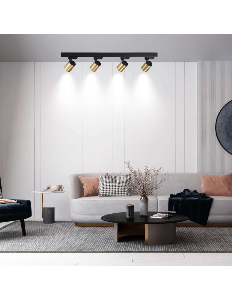 Light Prestige Snow SET 1F złoty LP-737 GD SET 4xGU10 czarny/złoty Light Prestige Snow SET 1F złoty LP-737 GD SET 4xGU10 czarny/złoty