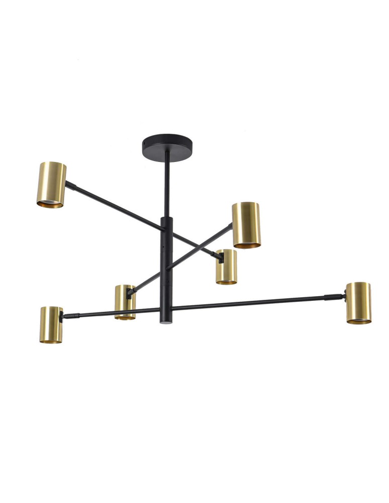 Light Prestige Snow 6 złoty xGU10 Złoty/Czarny LP-731/6P GD Light Prestige Snow 6 złoty xGU10 Złoty/Czarny LP-731/6P GD