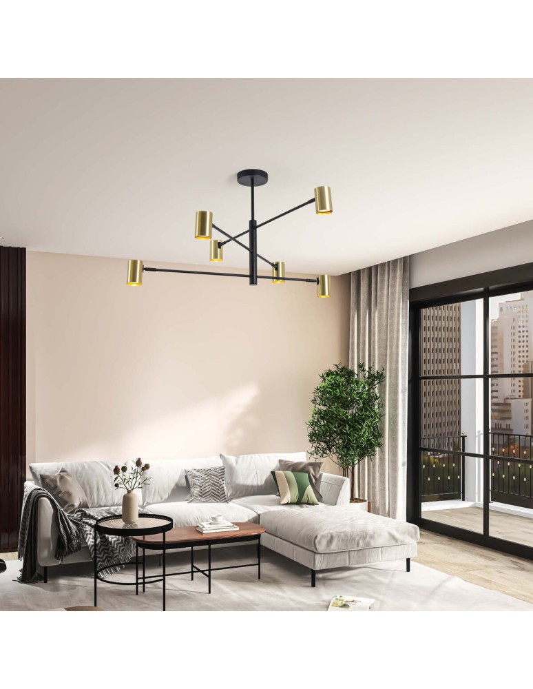 Light Prestige Snow 6 złoty xGU10 Złoty/Czarny LP-731/6P GD Light Prestige Snow 6 złoty xGU10 Złoty/Czarny LP-731/6P GD