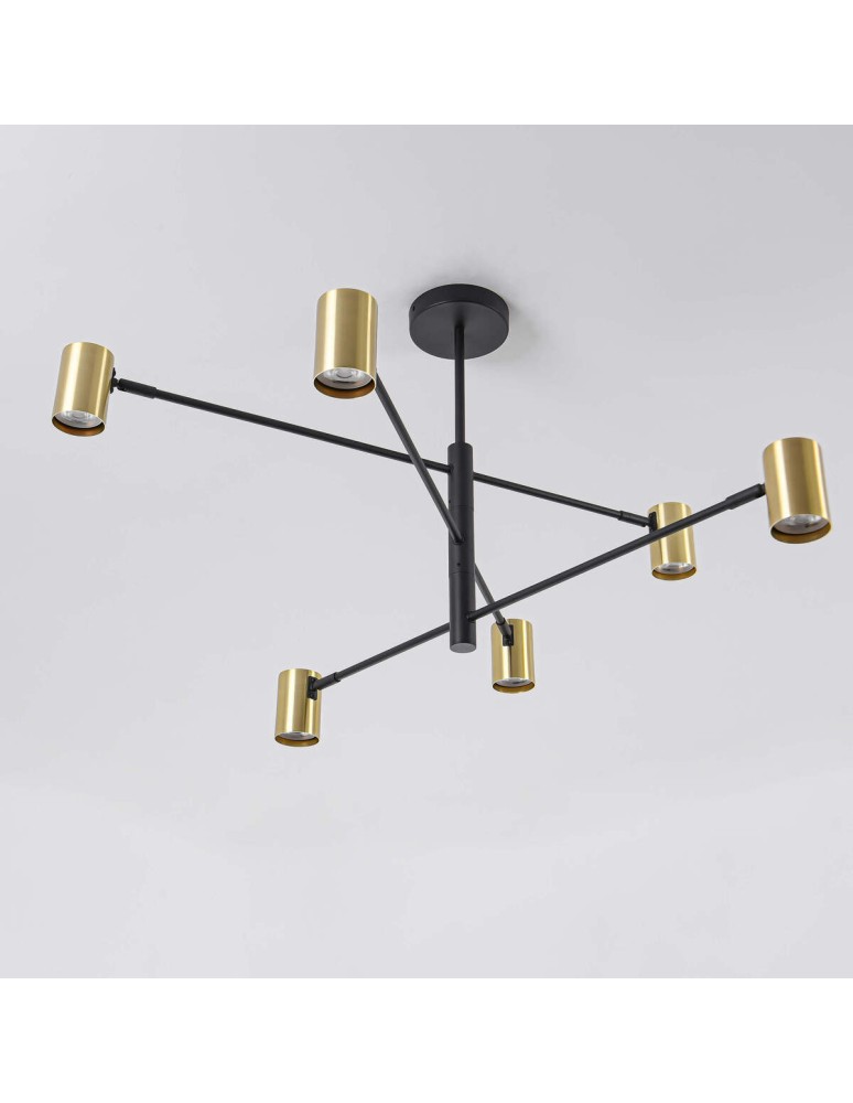 Light Prestige Snow 6 złoty xGU10 Złoty/Czarny LP-731/6P GD Light Prestige Snow 6 złoty xGU10 Złoty/Czarny LP-731/6P GD