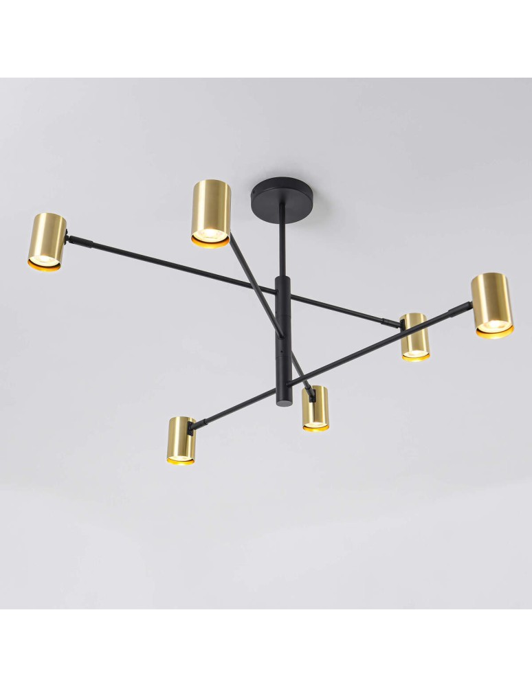 Light Prestige Snow 6 złoty xGU10 Złoty/Czarny LP-731/6P GD Light Prestige Snow 6 złoty xGU10 Złoty/Czarny LP-731/6P GD