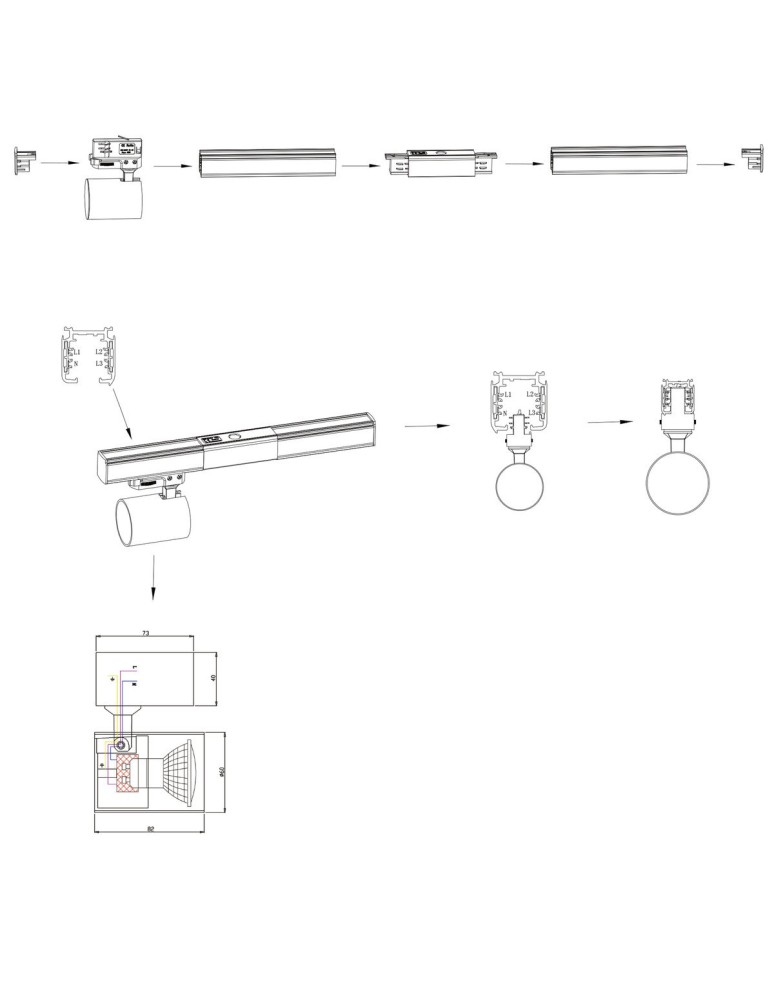 Light Prestige Snow System 3F GU10 4x50W biały LP-737 WH SET 3F Light Prestige Snow System 3F GU10 4x50W biały LP-737 WH SET 3F
