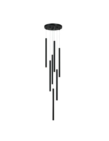 Light Prestige Lungo 7 czarna lampa wisząca LP-894/7P BK 7xG9 czarny